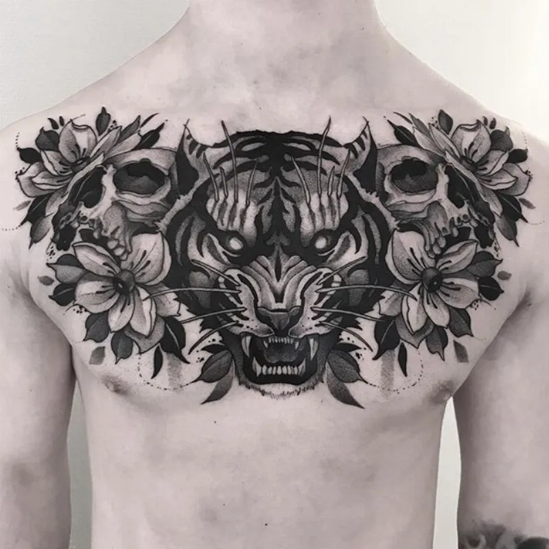 ý tưởng tattoo bít ngực thể hiện cá tính